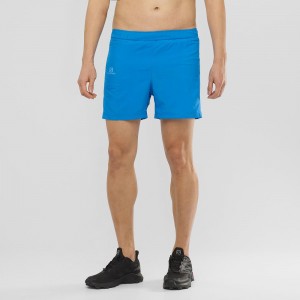 Salomon Agile 5 Shorts Herr Blå | 15946-YBSE