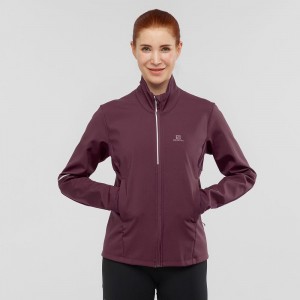 Salomon Agile Softshell Jacka Dam Lila | 65082-SGAN