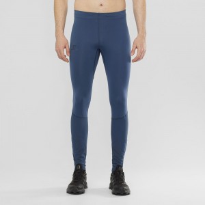 Salomon Agile Warm Tight M Strumpbyxor Herr Marinblå | 69023-NUVI