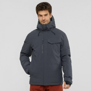 Salomon Arctic Down Jacket M Skidjackor Herr Gray | 93650-DNRB