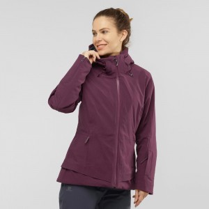 Salomon Arctic Jacket W Skidjackor Dam Lila | 34790-ZUQC