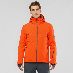 Salomon Brilliant Skidjackor Herr Orange | 74512-TVCN