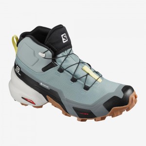 Salomon Cross Hike Mid Gore-Tex Promenadkängor Dam Gröna | 60289-WRMG