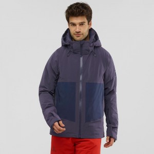 Salomon Epic Jacket M Skidjackor Herr Marinblå | 89230-FTNI