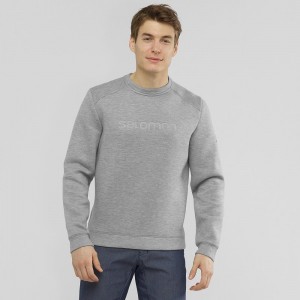 Salomon Essential Warm Pullover Herr Gray | 83725-VBFY