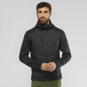 Salomon Essential Xwarm Hybrid Hoodie Herr Svarta | 08397-AGSV