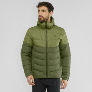 Salomon Essential Xwarm Insulated Hoodie Herr Gröna | 47186-GBAN