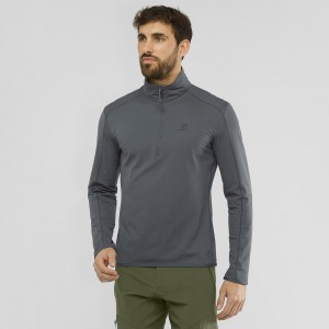 Salomon Outrack Half Zip Mid M Skidjackor Herr Gray | 18759-XWDQ