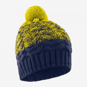 Salomon Poly Beanie Hatt Herr Marinblå | 19705-MCIX