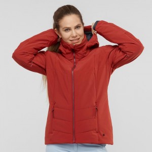 Salomon Prevail Jacket W Skidjackor Dam Röda | 64072-DBOQ