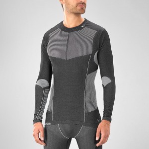 Salomon Primo Warm Seamless Tee M Blast Herr Svarta | 56129-BLXV