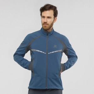 Salomon Rs Warm Softshell Jkt M Jacka Herr Marinblå | 94760-RNVL