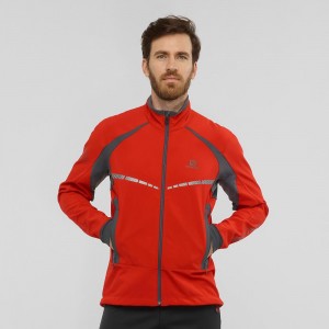 Salomon Rs Warm Softshell Jkt M Jacka Herr Röda | 39817-ICAT