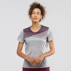 Salomon Sense T-shirt Dam Gray | 31264-WJTV