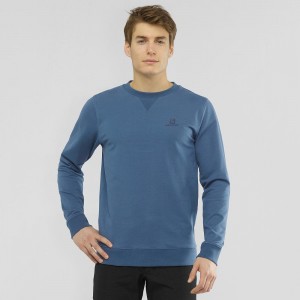 Salomon Shift Crewneck M Pullover Herr Marinblå | 10398-YGWH