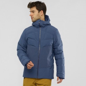 Salomon Snowshelter Jacket M Skidjackor Herr Marinblå | 38971-NEWS