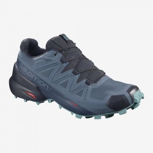 Salomon Speedcross 5 Gore-Tex Trail Löparskor Dam Blå | 21970-DMXA