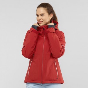 Salomon The Brilliant Jacket W Skidjackor Dam Röda | 89201-HWET