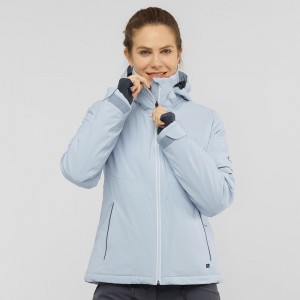 Salomon The Brilliant Jacket W Skidjackor Dam Blå | 31895-BRFG