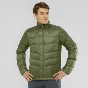 Salomon Transition Down Jacket M Jacka Herr Gröna | 19265-DKFC