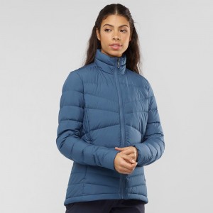 Salomon Transition Down Jacket W Jacka Dam Marinblå | 10429-IZDO