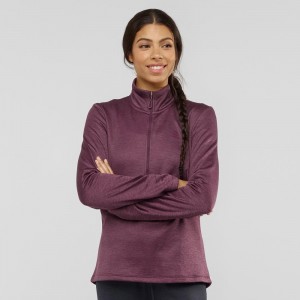 Salomon Transition Half Zip W Skidjackor Dam Lila | 43159-QIRB