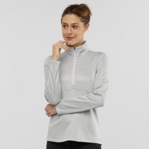 Salomon Transition Half Zip W Skidjackor Dam Vita | 93260-RBPQ