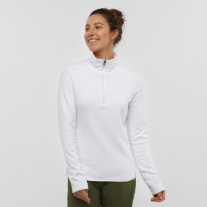 Salomon Warm Ambition Half Zip W Skidjackor Dam Vita | 27094-FXHR