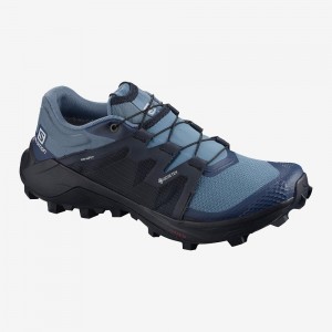 Salomon Wildcross Gtx Trail Löparskor Dam Blå | 07945-MCXJ