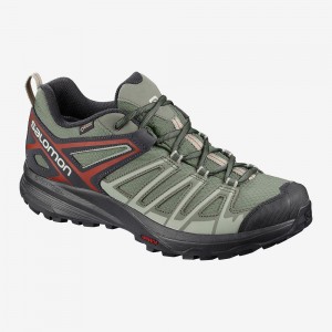 Salomon X Crest Gore-Tex Trekking Herr Gröna | 41938-EQFA