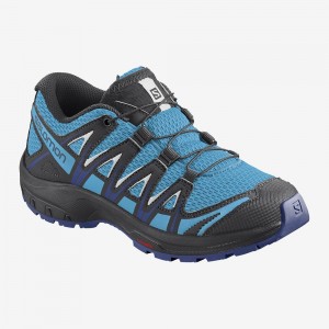 Salomon Xa Pro 3D J Trail Löparskor Barn Blå | 70918-KOAS