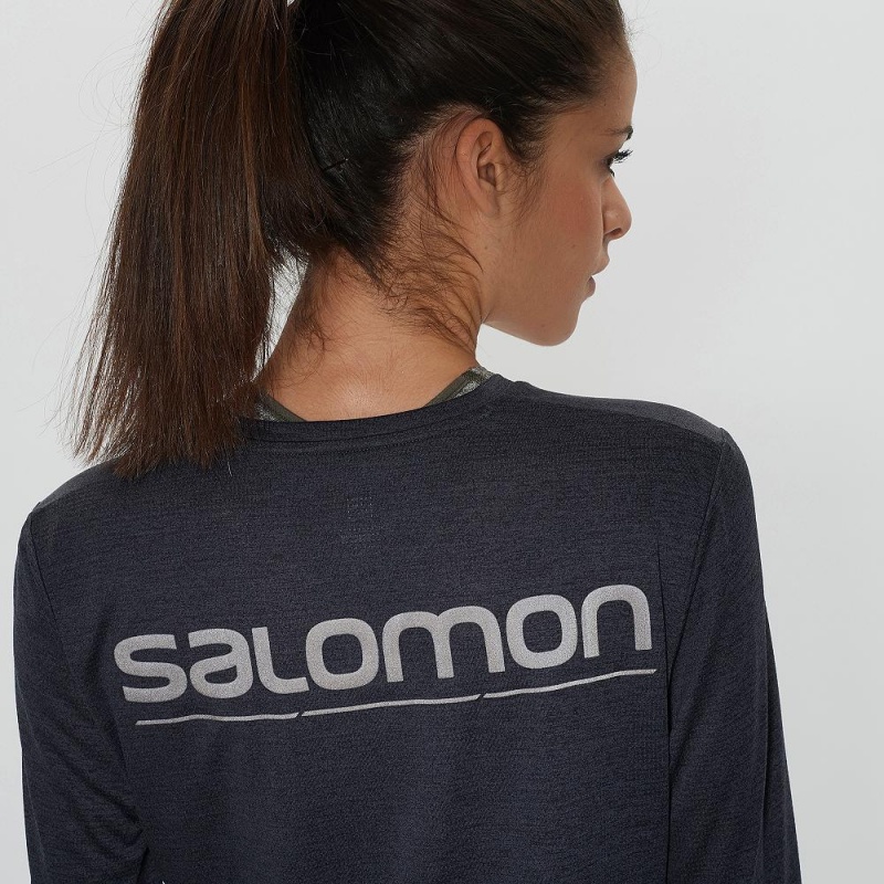 Salomon Agile Långärmad Tröja Dam Svarta | 08537-XWJR