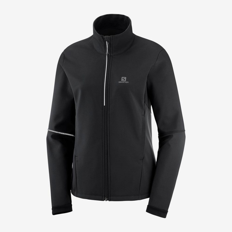 Salomon Agile Softshell Jacka Dam Svarta | 49608-VQKP