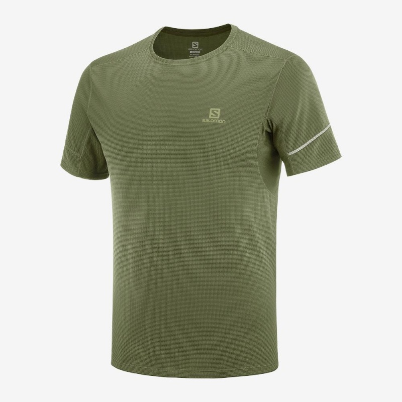 Salomon Agile Ss Tee M Blast Herr Gröna | 42791-FNAC