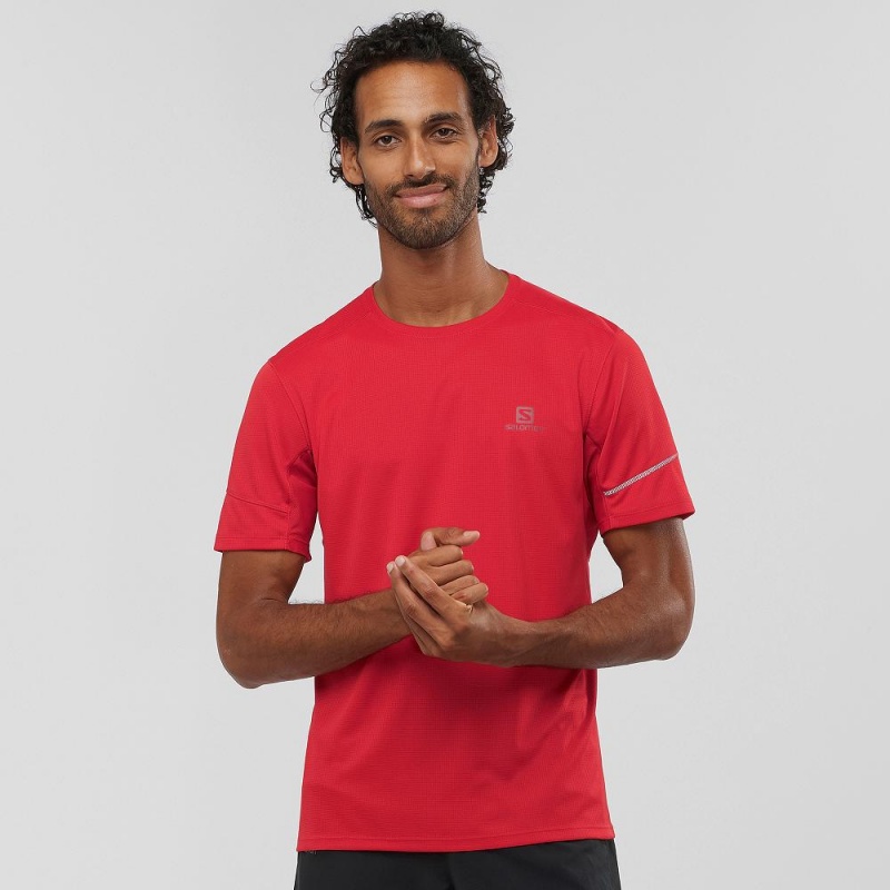 Salomon Agile Ss Tee M Blast Herr Röda | 27108-TSAH