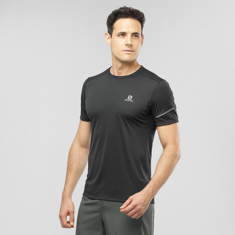 Salomon Agile Ss Tee M Blast Herr Svarta | 75403-VUNH