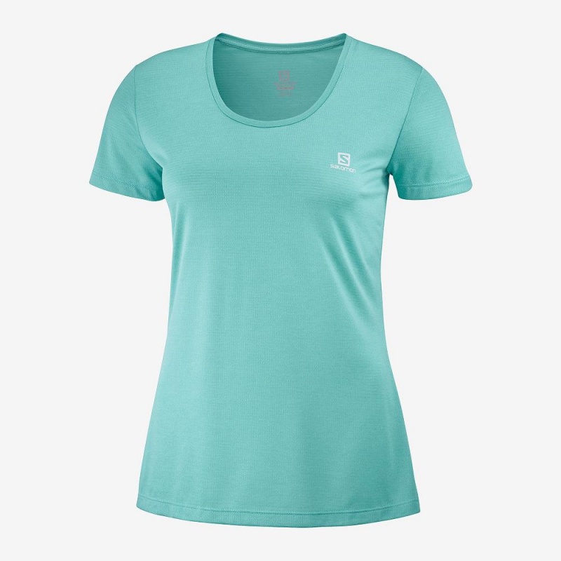 Salomon Agile T-shirt Dam Gröna | 30415-OXHF