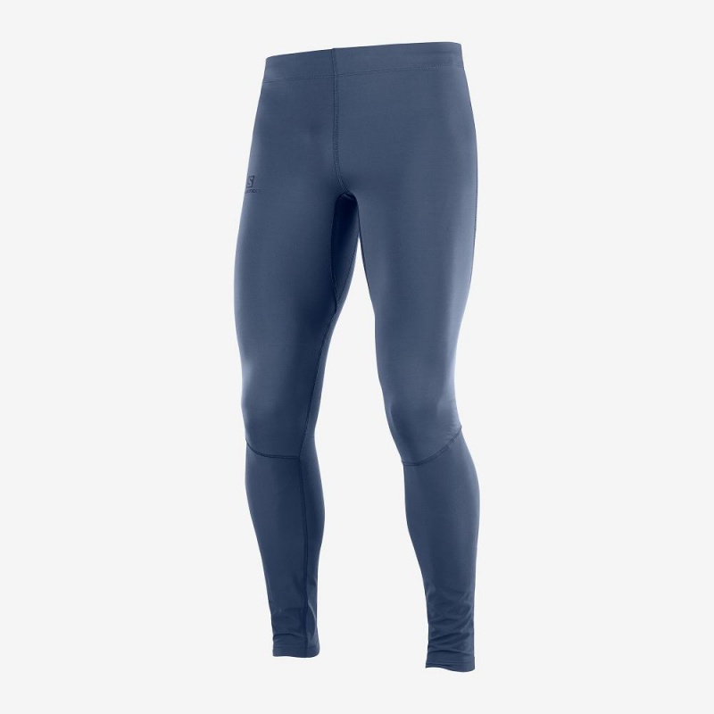 Salomon Agile Warm Tight M Strumpbyxor Herr Marinblå | 69023-NUVI