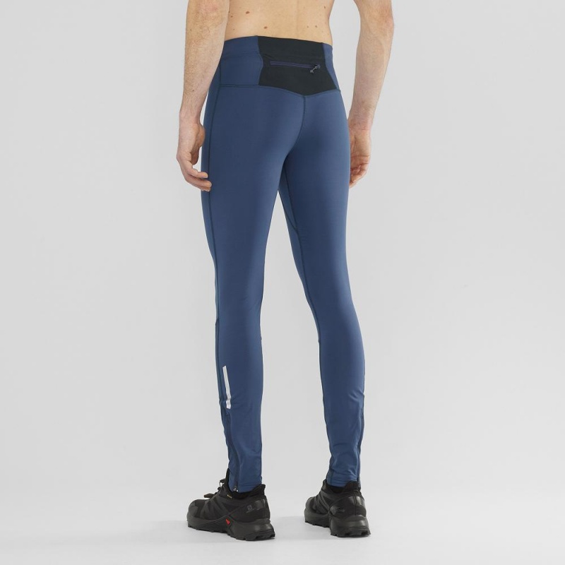 Salomon Agile Warm Tight M Strumpbyxor Herr Marinblå | 69023-NUVI