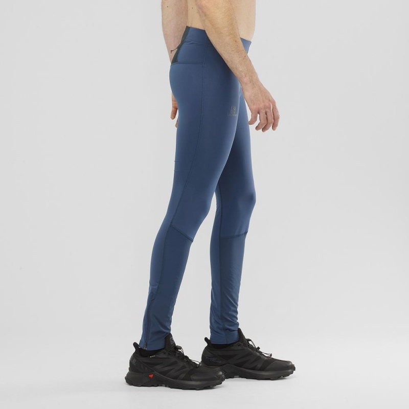 Salomon Agile Warm Tight M Strumpbyxor Herr Marinblå | 69023-NUVI