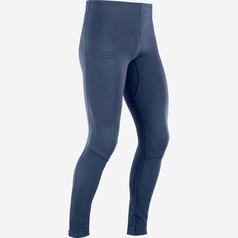 Salomon Agile Warm Tight M Strumpbyxor Herr Marinblå | 69023-NUVI