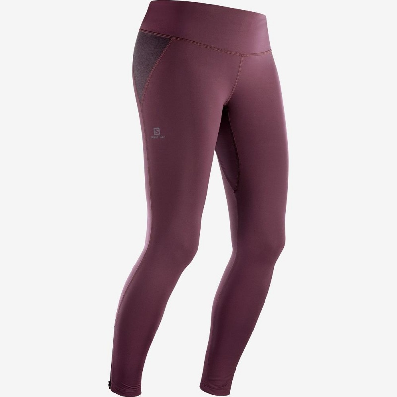 Salomon Agile Warm Tight W Strumpbyxor Dam Lila | 74513-RDHG