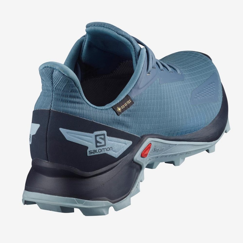 Salomon Alphacross Blast Gtx W Trail Löparskor Dam Blå | 24193-OQZP