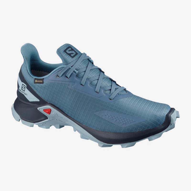 Salomon Alphacross Blast Gtx W Trail Löparskor Dam Blå | 24193-OQZP