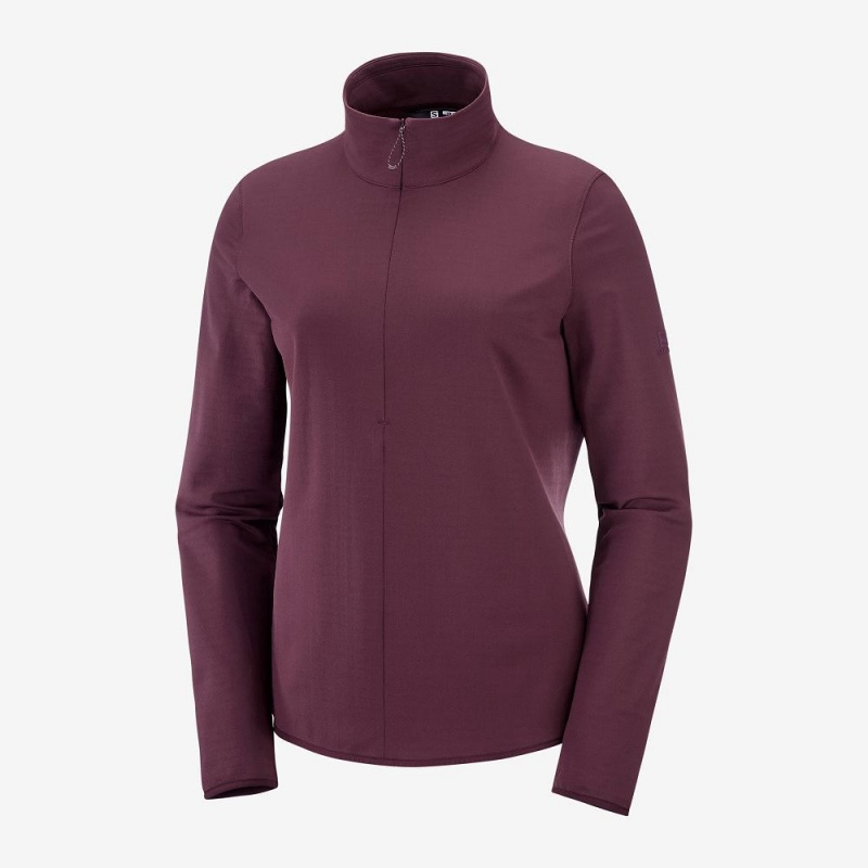 Salomon Essential Lightwarm Pullover Dam Lila | 37092-KXBE