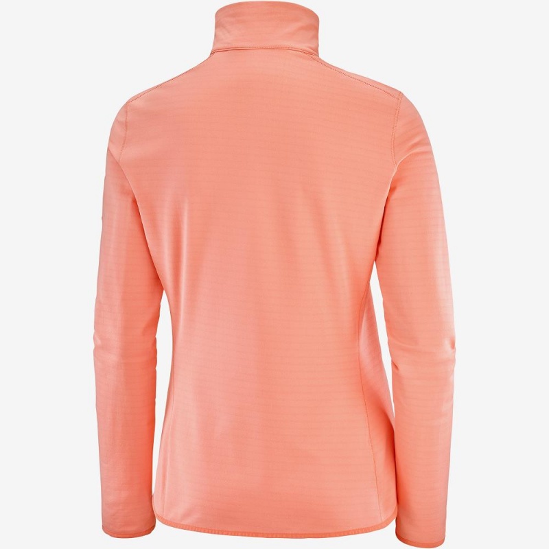 Salomon Essential Lightwarm Pullover Dam Orange | 39160-KTLM