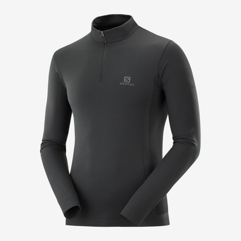 Salomon Essential Seamless Löparjacka Herr Svarta | 71902-EVWL