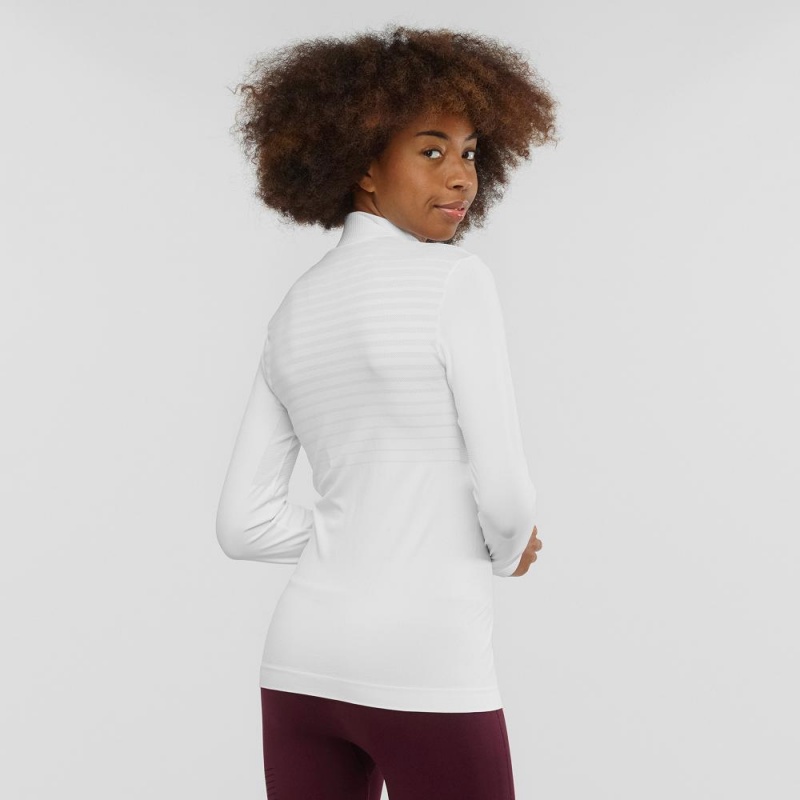 Salomon Essential Seamless Pullover Dam Vita | 42068-BGHM