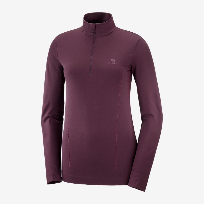 Salomon Essential Seamless Pullover Dam Lila | 41528-GRYX