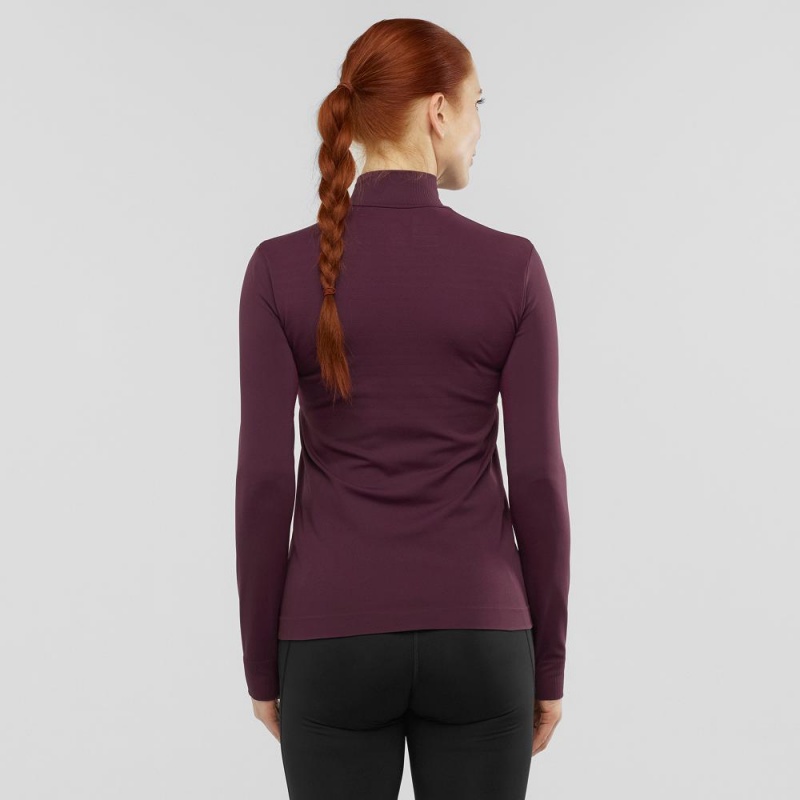 Salomon Essential Seamless Pullover Dam Lila | 41528-GRYX